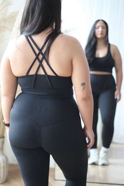 SCULPTFIT™ LONGLINE BRA TOP | ESPRESSO