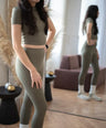 SculptFit™ High Waisted Second Skin Legging - Olive Mist