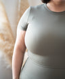 SculptFit™ Short Sleeve Top - Olive Mist
