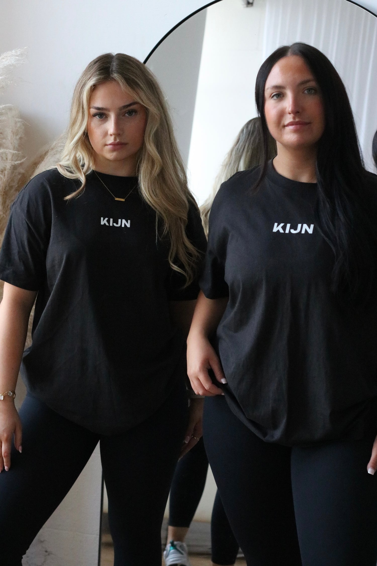 oversized tee styled with  Unaltered womens soft leggings, KIJN