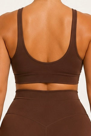 SCULPTFIT™ BRA TOP | HOT CHOCOLATE