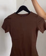 SculptFit™ Short Sleeve Top - Hot Chocolate
