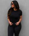 SCULPTFIT™ SHORT SLEEVE TOP | ESPRESSO