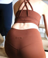 ScupltFit™ Longline Tank Bra Top - Hot Chocolate
