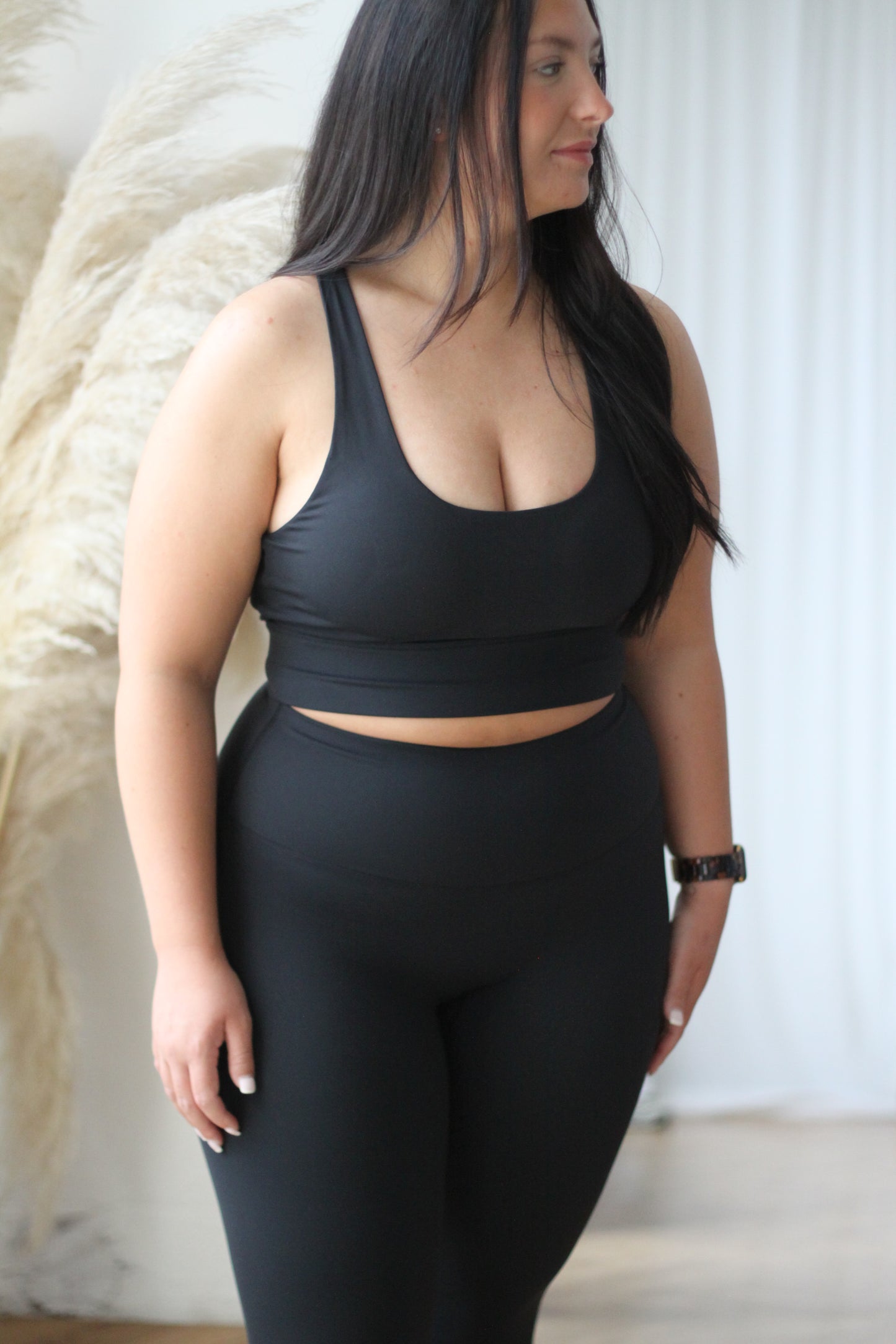 ScupltFit™ Longline Tank Bra Top - Espresso