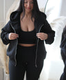 oversized activewear zip hoodie