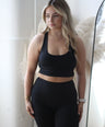 ScupltFit™ Longline Tank Bra Top - Espresso
