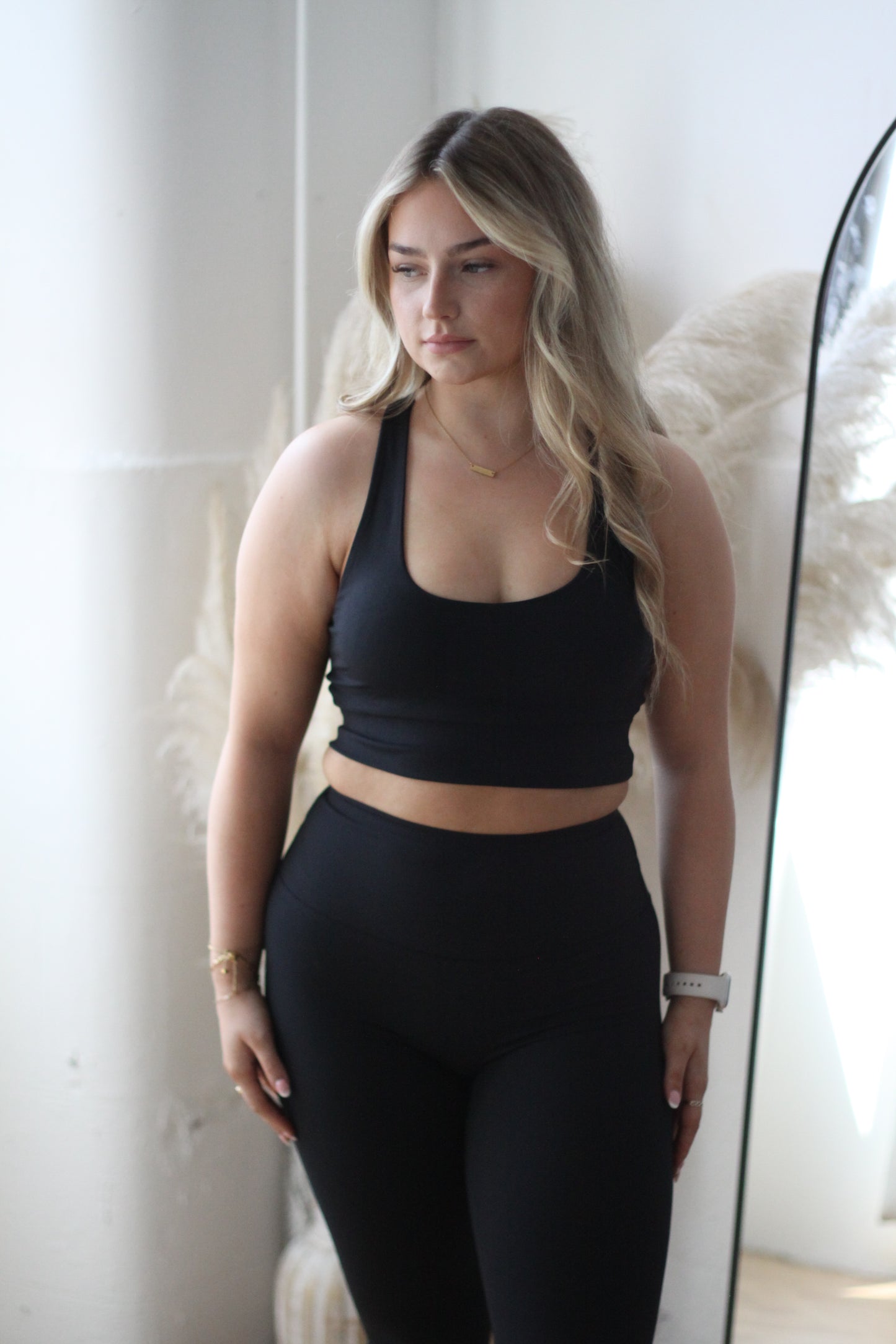 ScupltFit™ Longline Tank Bra Top - Espresso