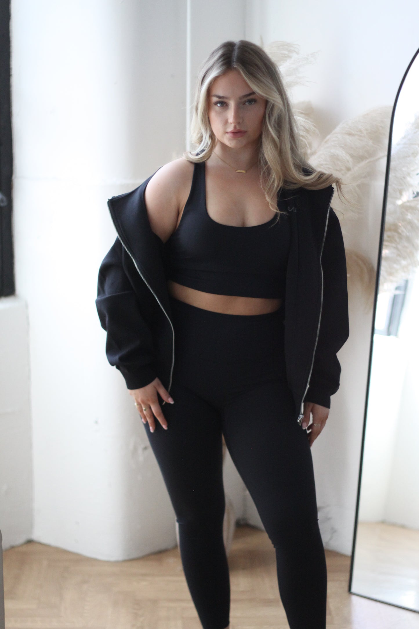 Oversized Zip Hoodie  - Espresso