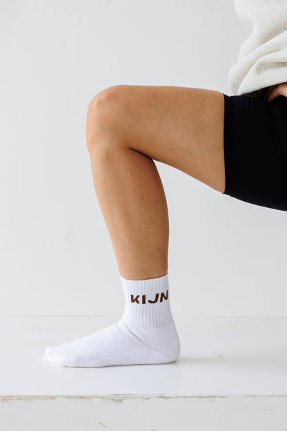 Womens ribbed socks with wrap waist leggings, KIJN accessory edit